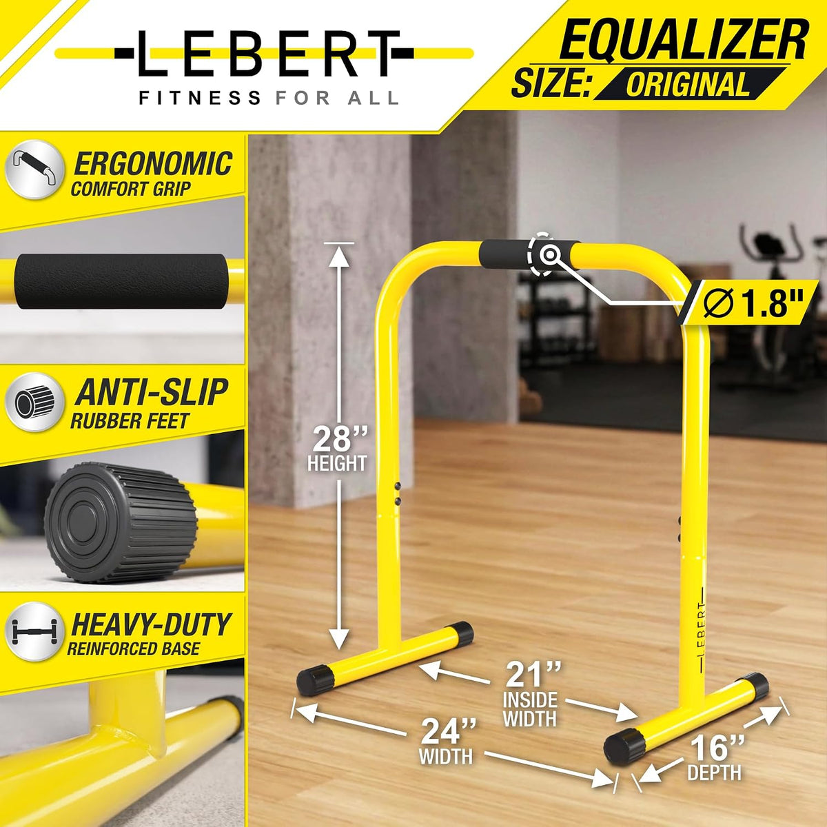 Lebert Equalizer Total Body Strengthener – Dip Station - Standard & XL