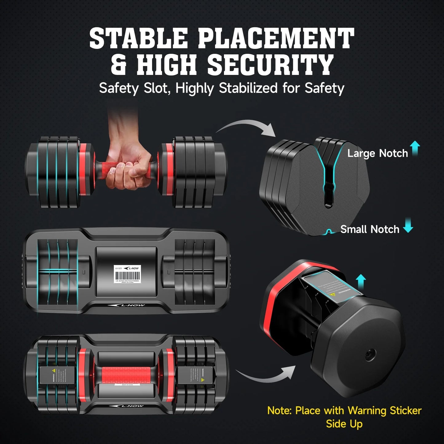 110LB Adjustable Dumbbells with High Quality Tray 15Lb to 55Lb Adjustable Dumbbell for Home Gym Exercise Equipment